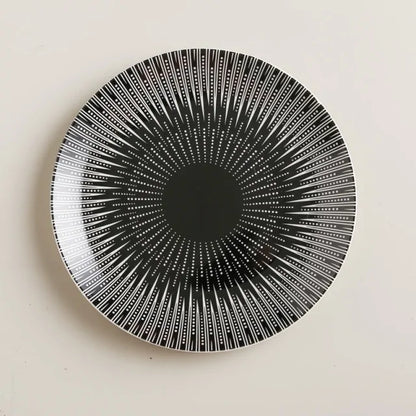 Geometric Pattern Ceramic Plate